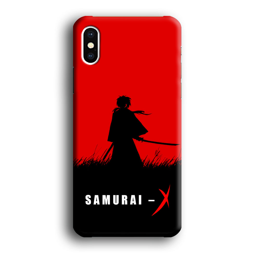Samurai X Silhouette Poster iPhone Xs Max Case