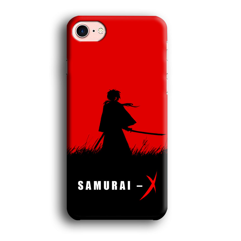 Samurai X Silhouette Poster iPhone 8 Case