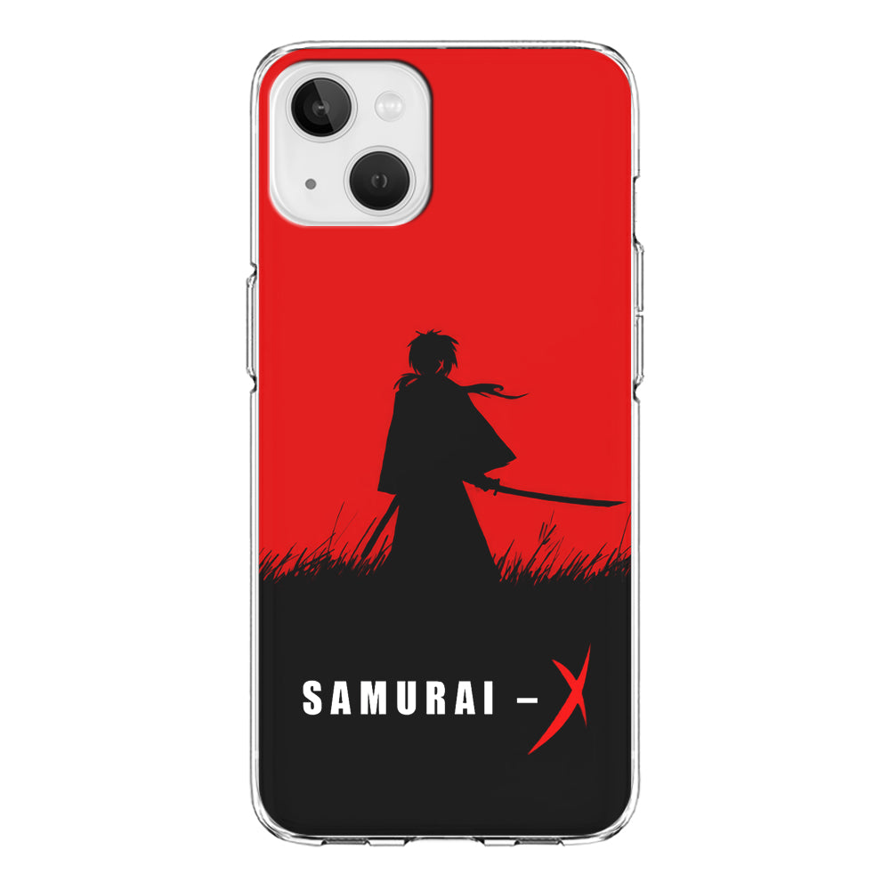 Samurai X Silhouette Poster iPhone 14 Plus Case