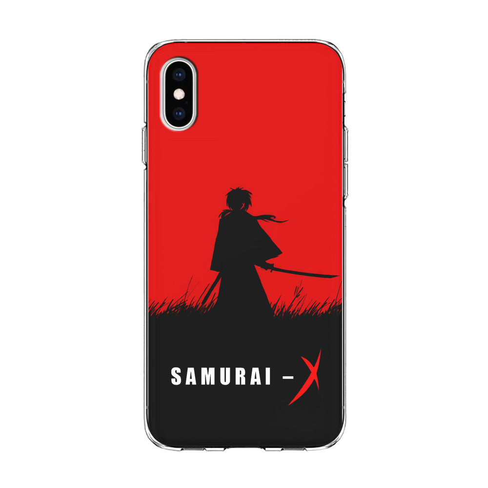 Samurai X Silhouette Poster iPhone X Case