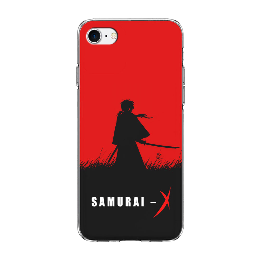 Samurai X Silhouette Poster iPhone 8 Case