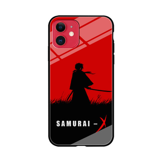 Samurai X Silhouette Poster iPhone 11 Case
