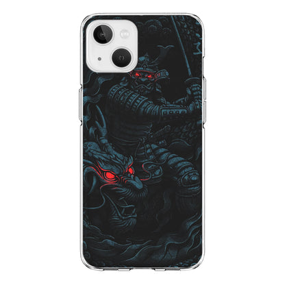 Samurai and Dragon iPhone 13 Mini Case-Phone Case-Clear Soft Case-Altracase