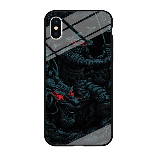 Samurai and Dragon iPhone X Case