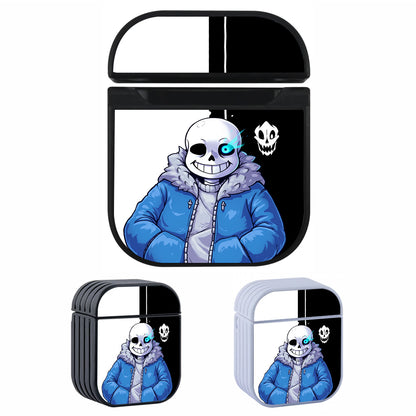 Sans From Undertale In A Blue Jacket Apple AirPods Case-AirPod Case-Altracase