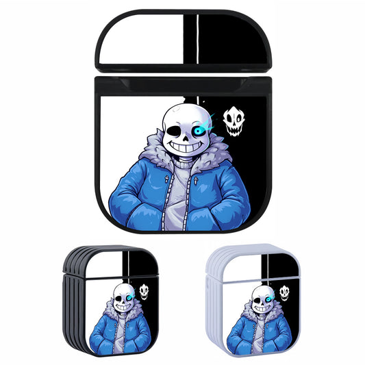 Sans From Undertale In A Blue Jacket Apple AirPods Case-AirPod Case-Altracase