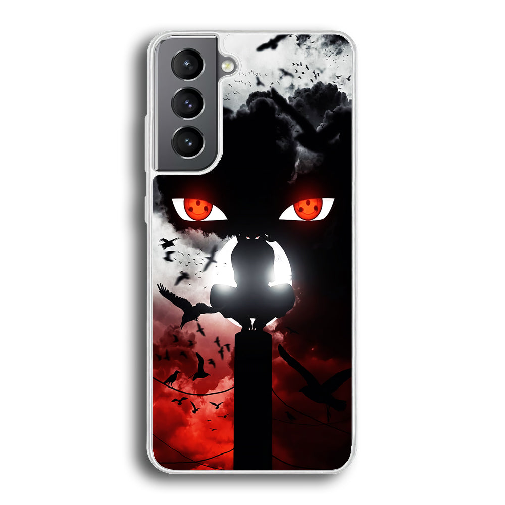 Sharingan Itachi Uchiha Samsung Galaxy S22 Plus Case-Phone Case-Rubber White (2D Case)-Altracase