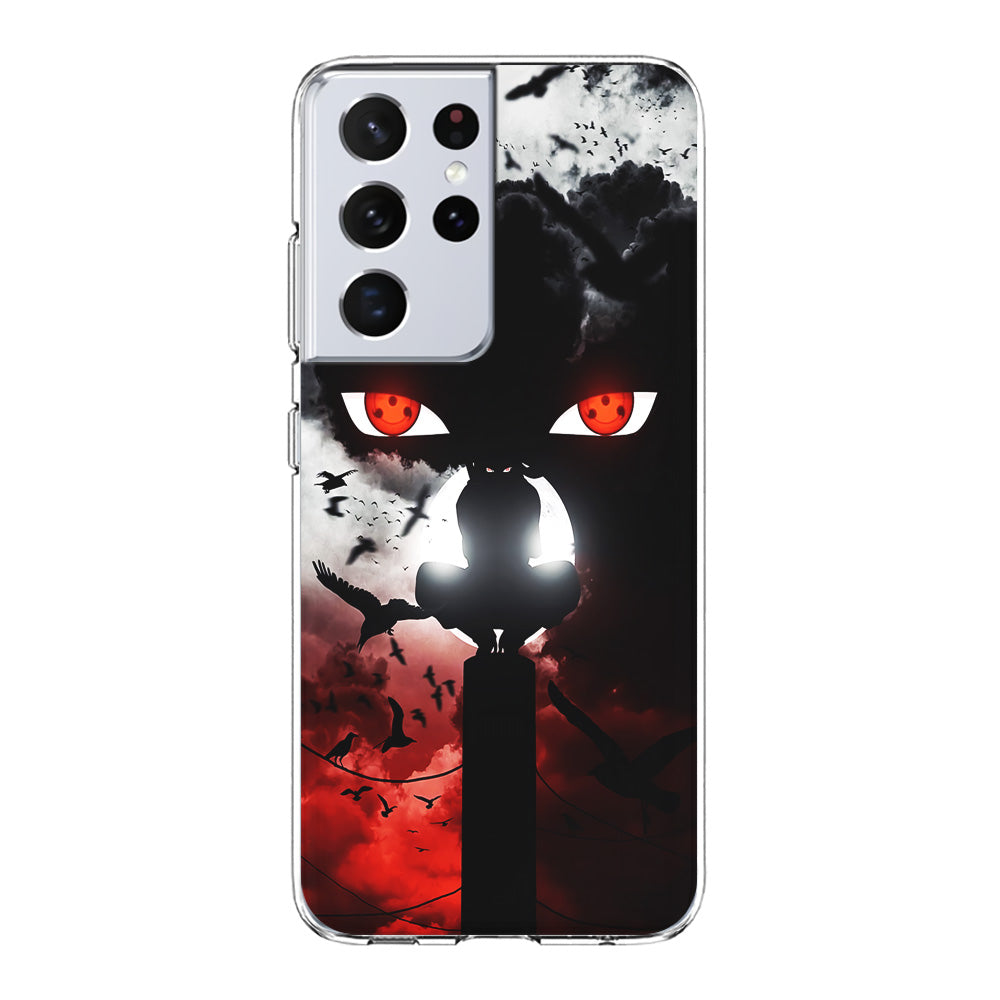 Sharingan Itachi Uchiha Samsung Galaxy S21 Ultra Case-Phone Case-Clear Soft Case-Altracase