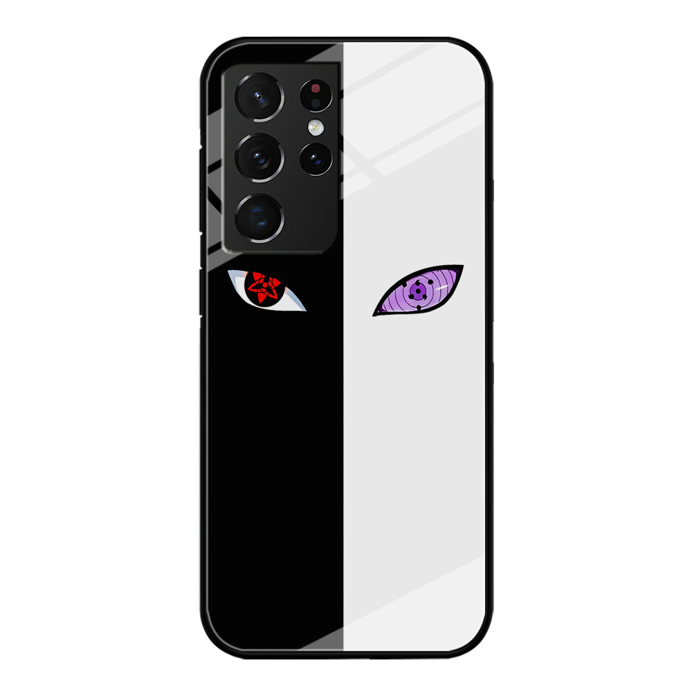 Sharingan Rinnegan Black White Samsung Galaxy S21 Ultra Case-Phone Case-Tempered Glass Case-Altracase