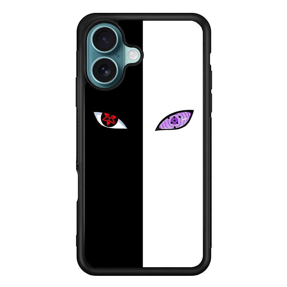 Sharingan Rinnegan Black White iPhone 16 Plus Case - Altracase