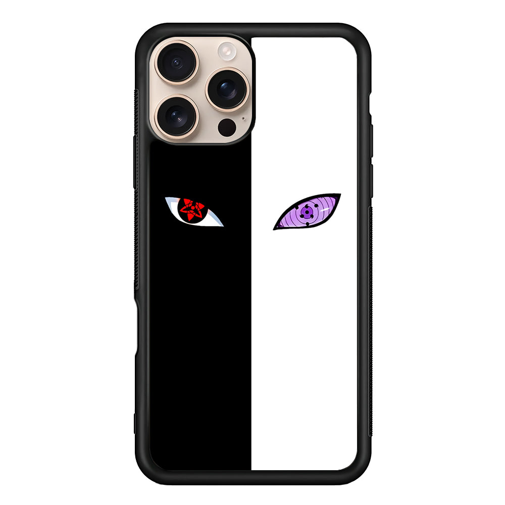 Sharingan Rinnegan Black White iPhone 16 Pro Max Case - Altracase