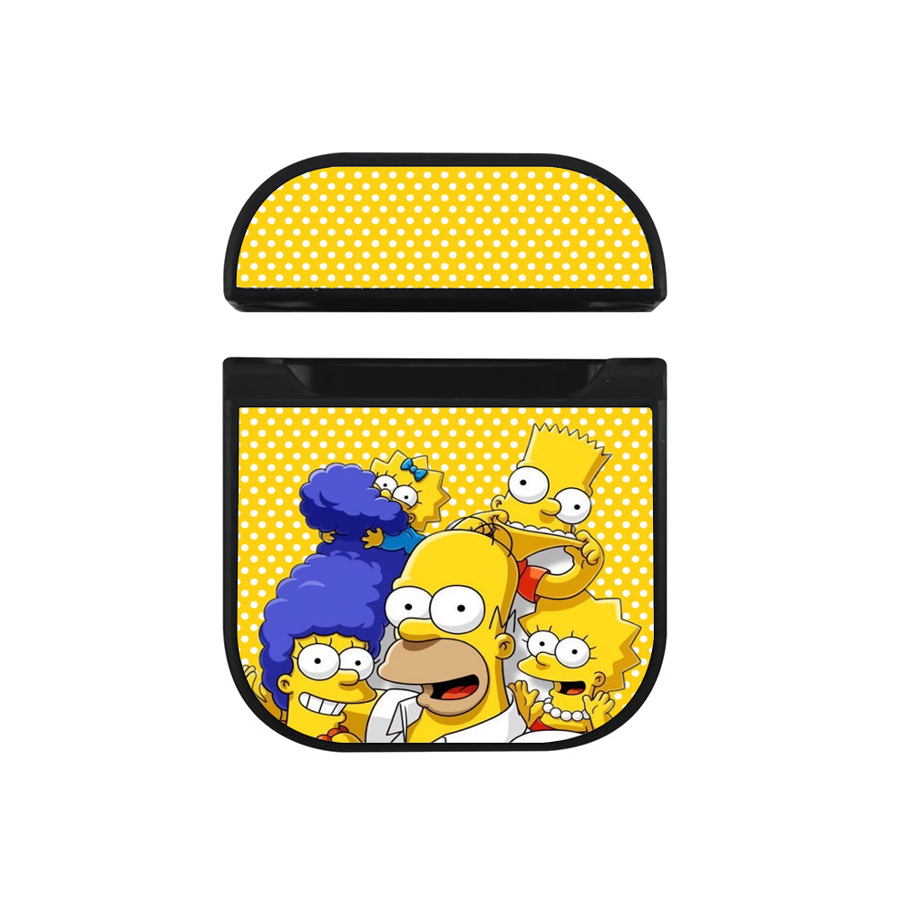 Simpson Family Selfie Photo Apple AirPods Case-AirPod Case-Black-Altracase
