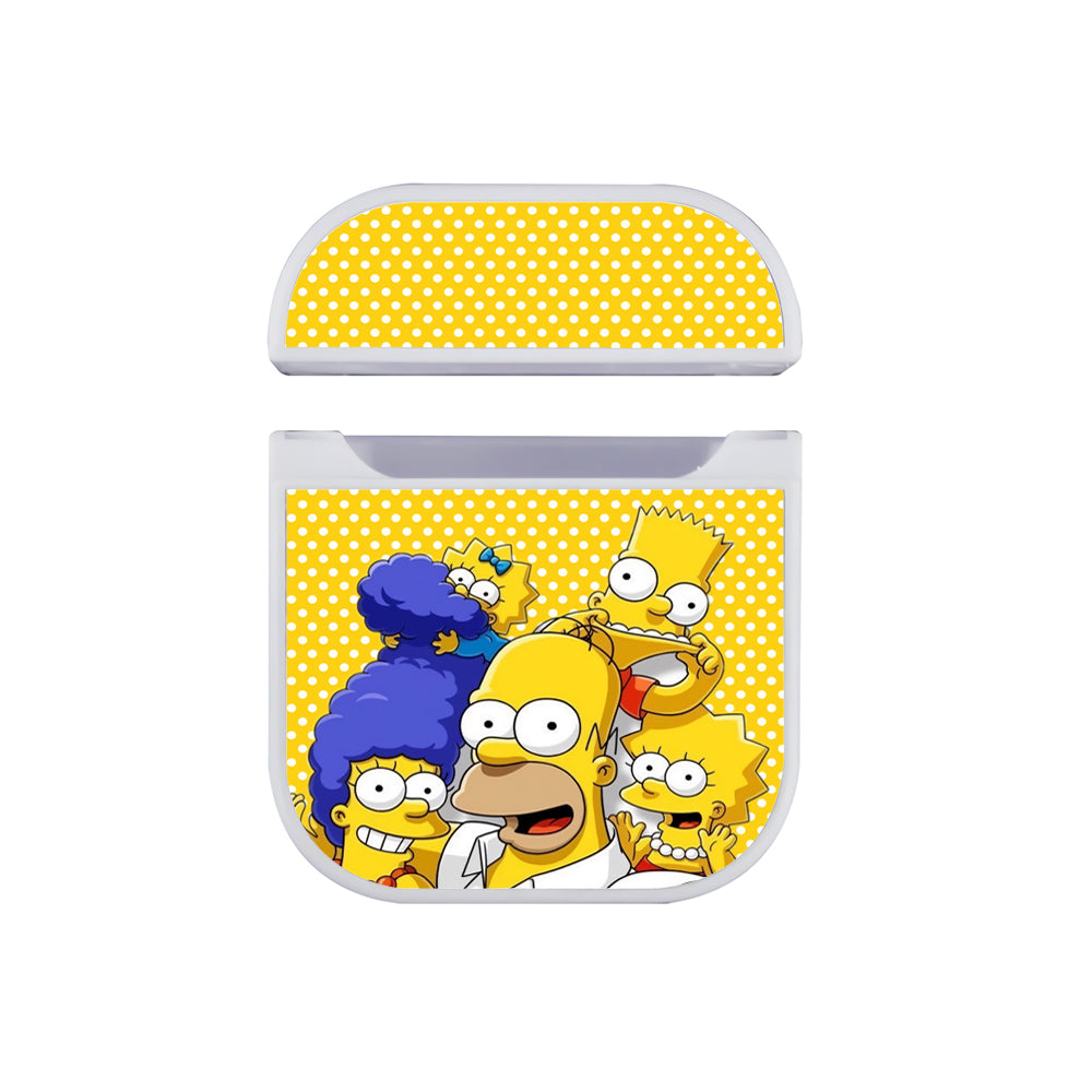 Simpson Family Selfie Photo Apple AirPods Case-AirPod Case-White-Altracase