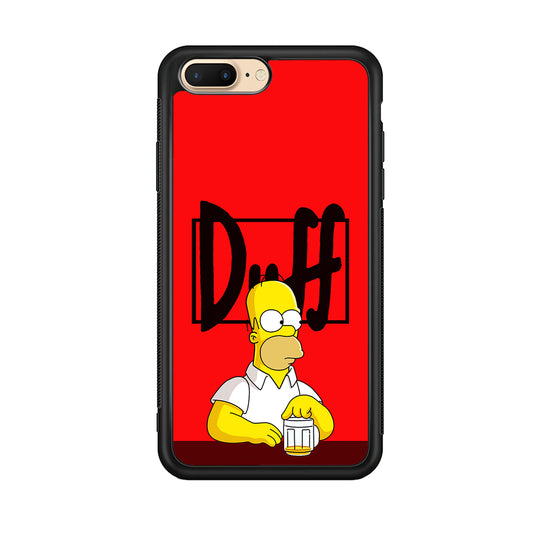 Simpson Homer Duff Red iPhone 8 Plus Case