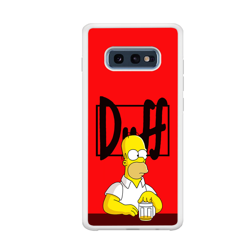 Simpson Homer Duff Red Samsung Galaxy S10E Case