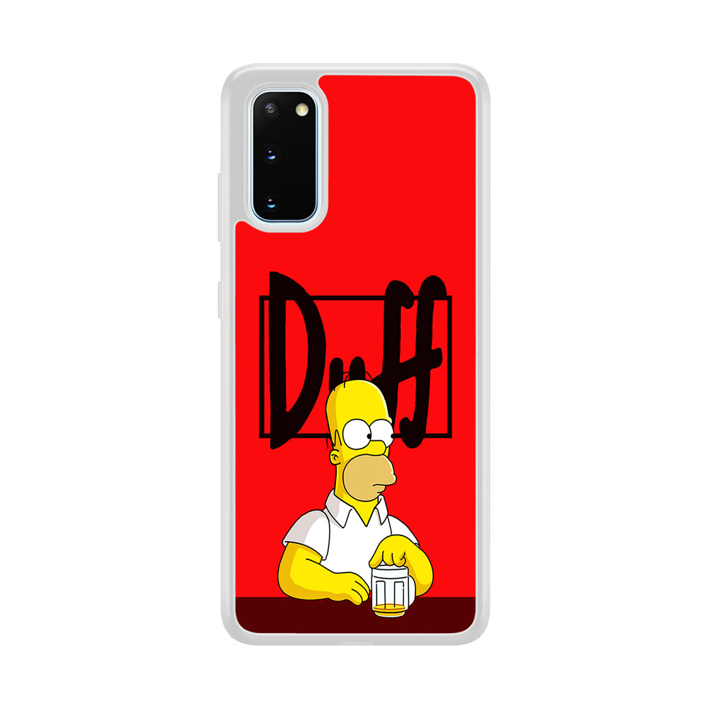 Simpson Homer Duff Red Samsung Galaxy S20 Case