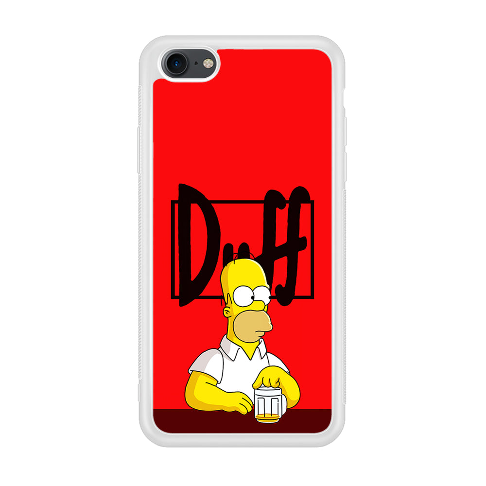 Simpson Homer Duff Red iPhone SE 2020 Case