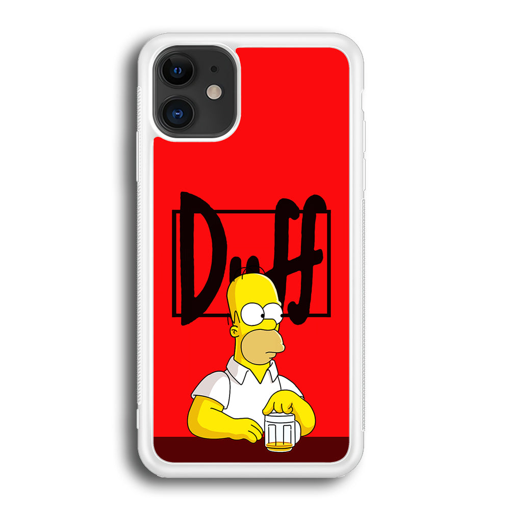 Simpson Homer Duff Red iPhone 12 Case