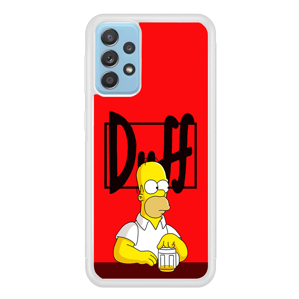 Simpson Homer Duff Red Samsung Galaxy A52 Case