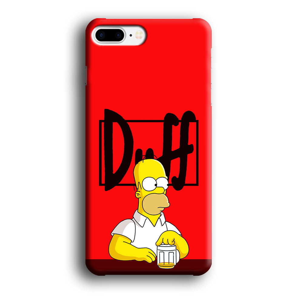 Simpson Homer Duff Red iPhone 8 Plus Case