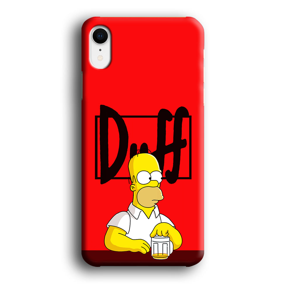 Simpson Homer Duff Red iPhone XR Case