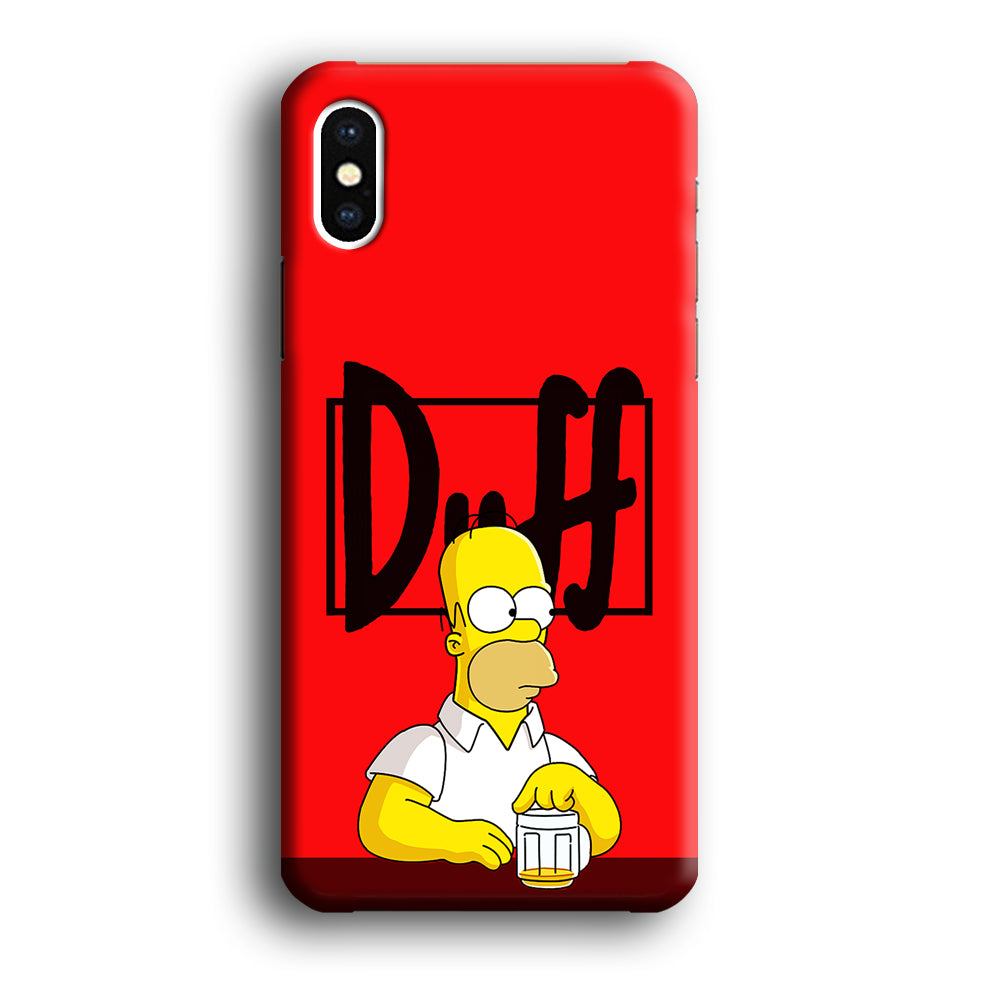 Simpson Homer Duff Red iPhone X Case