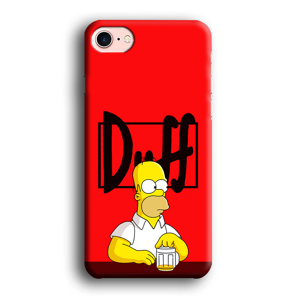 Simpson Homer Duff Red iPhone 8 Case