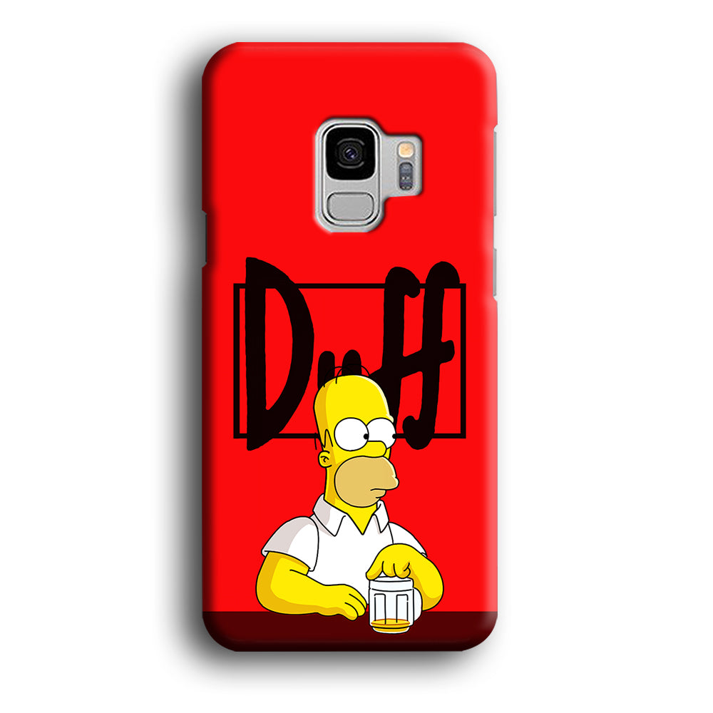 Simpson Homer Duff Red Samsung Galaxy S9 Case