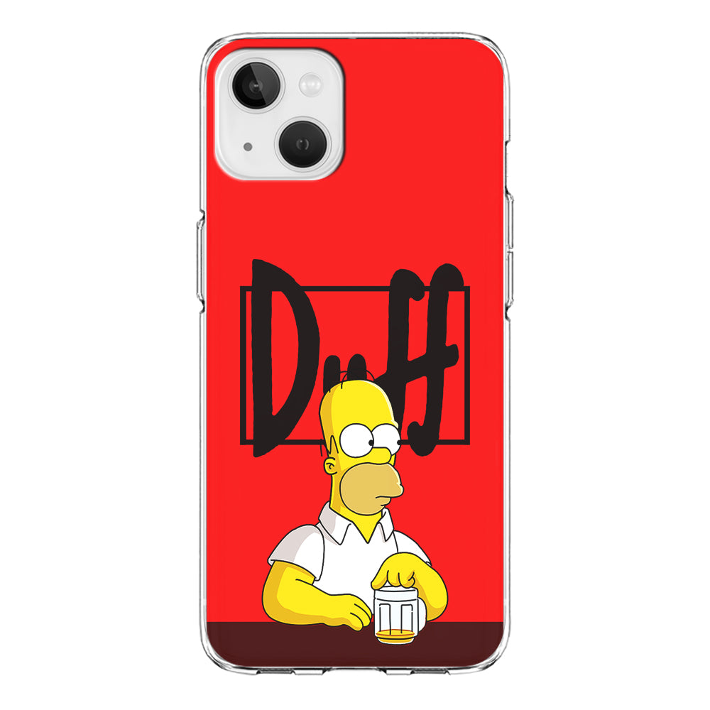 Simpson Homer Duff Red iPhone 14 Plus Case