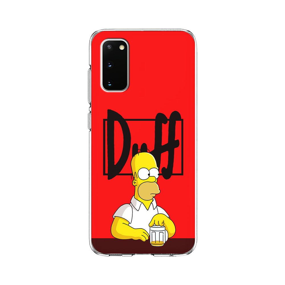 Simpson Homer Duff Red Samsung Galaxy S20 Case