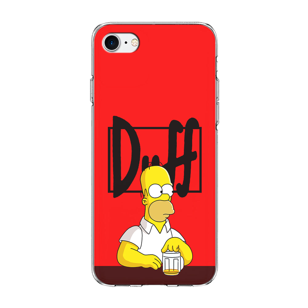 Simpson Homer Duff Red iPhone SE 2020 Case