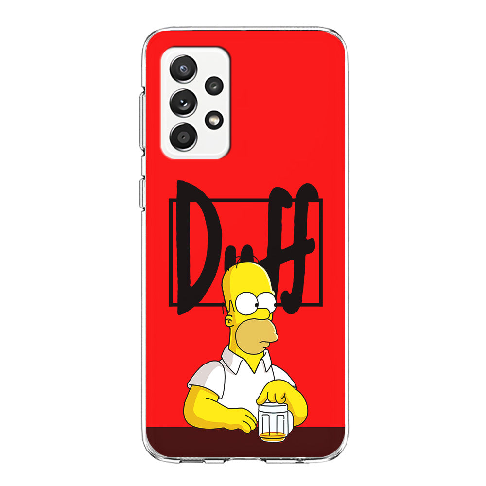 Simpson Homer Duff Red Samsung Galaxy A52 Case