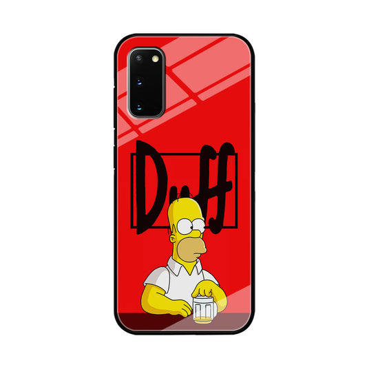 Simpson Homer Duff Red Samsung Galaxy S20 Case