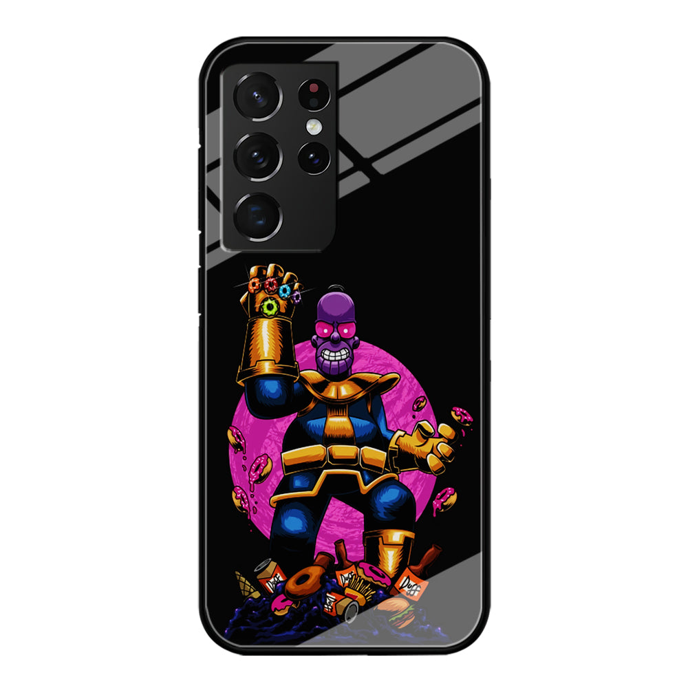 Simpson Homer Thanos Samsung Galaxy S21 Ultra Case-Phone Case-Tempered Glass Case-Altracase