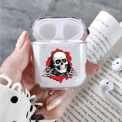 Skull in The Wall Hard Plastic Protective Clear Case Cover For Apple Airpods-AirPod Case-Altracase