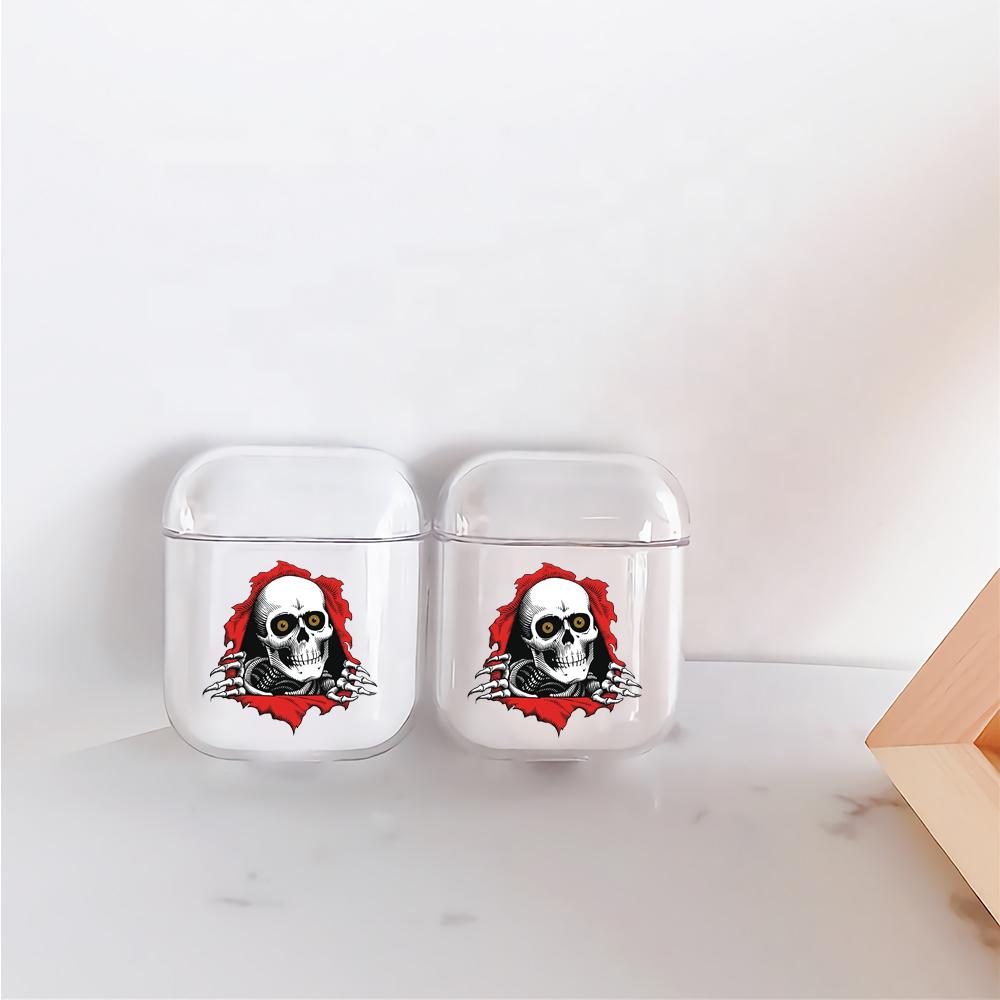 Skull in The Wall Hard Plastic Protective Clear Case Cover For Apple Airpods-AirPod Case-Altracase