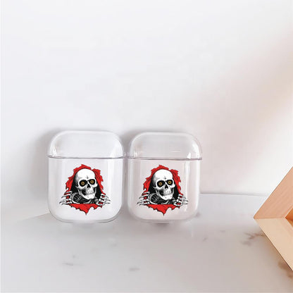 Skull in The Wall Hard Plastic Protective Clear Case Cover For Apple Airpods-AirPod Case-Altracase