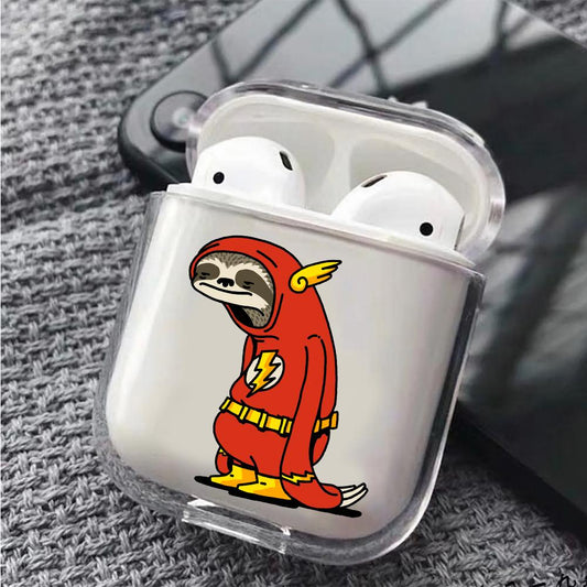 Sloth Flash Hard Plastic Protective Clear Case Cover For Apple Airpods-AirPod Case-Altracase