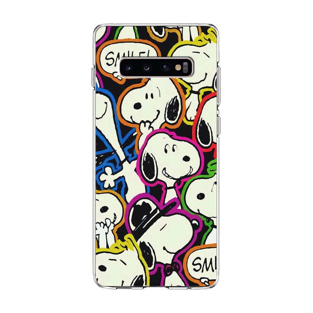 Snoopy Doodle Samsung Galaxy S10 Plus Case