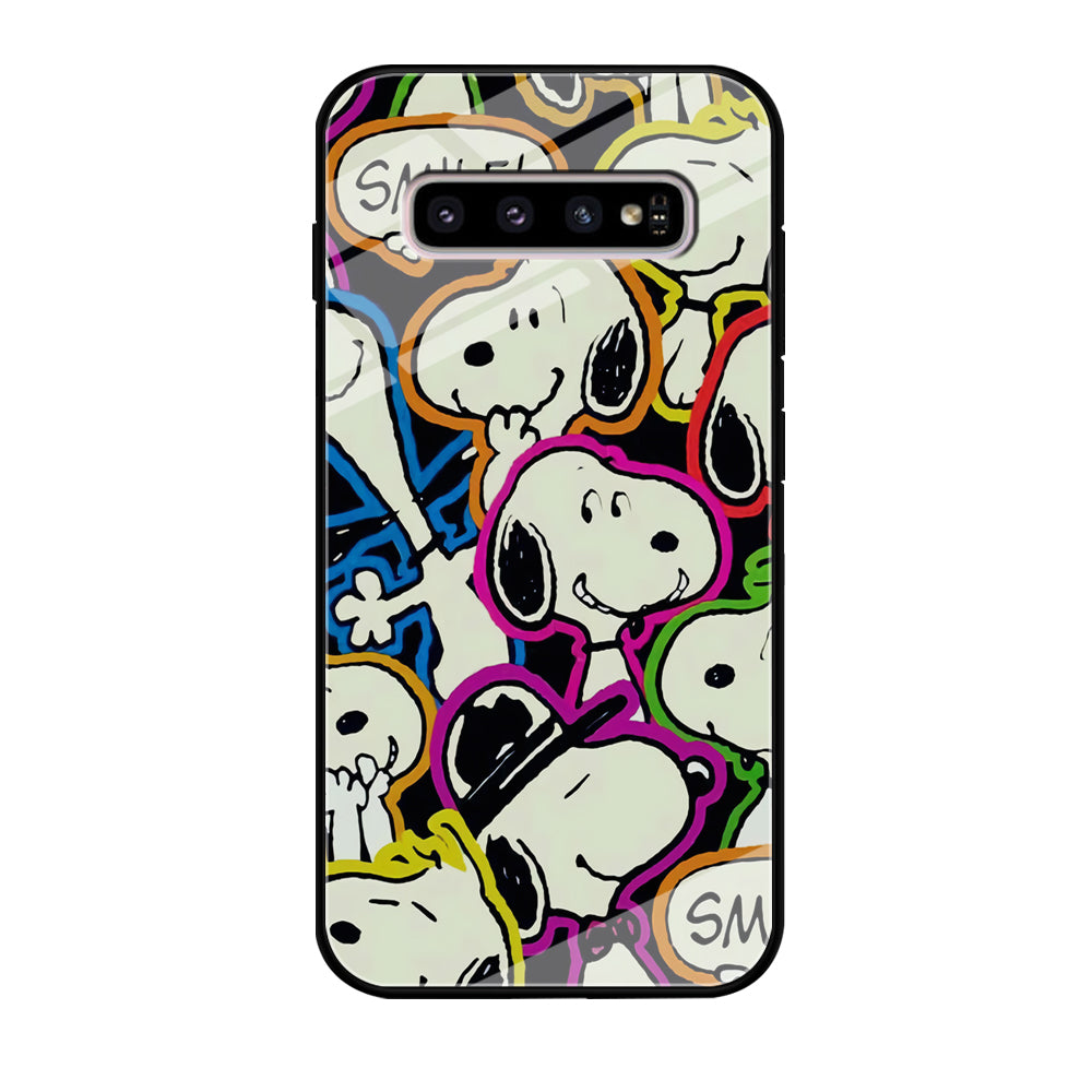 Snoopy Doodle Samsung Galaxy S10 Plus Case