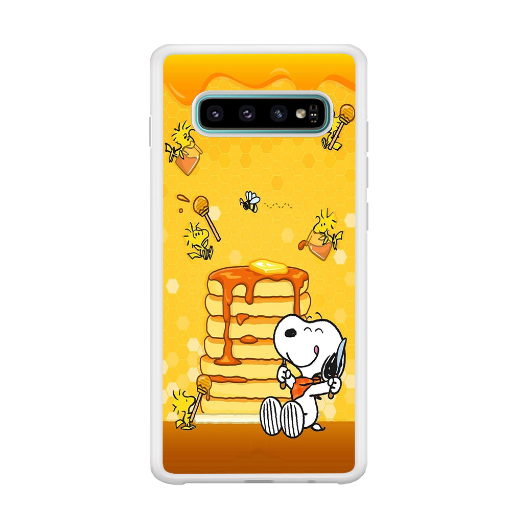 Snoopy Eats Honey Samsung Galaxy S10 Case
