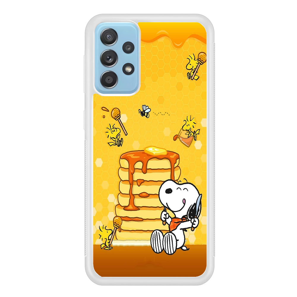 Snoopy Eats Honey Samsung Galaxy A72 Case