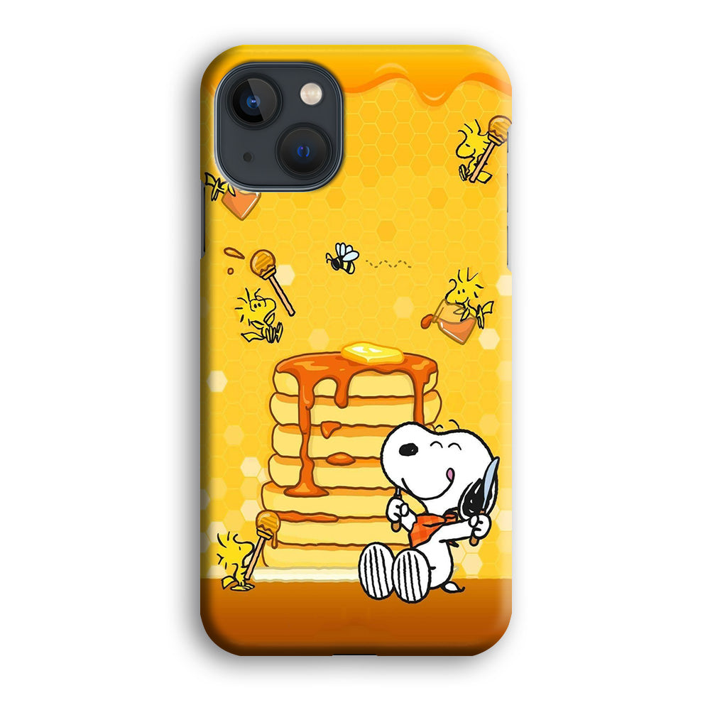 Snoopy Eats Honey iPhone 14 Plus Case