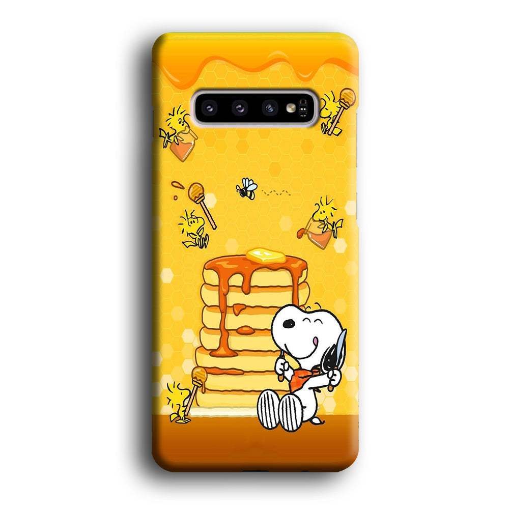 Snoopy Eats Honey Samsung Galaxy S10 Plus Case
