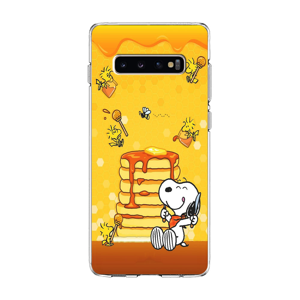 Snoopy Eats Honey Samsung Galaxy S10 Case