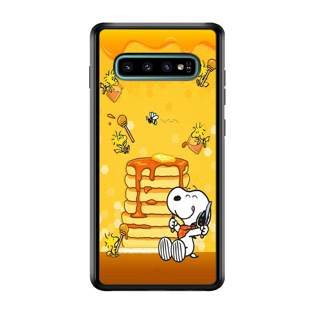 Snoopy Eats Honey Samsung Galaxy S10 Plus Case