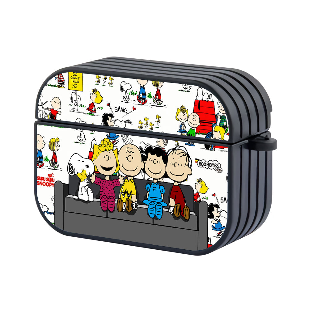 Snoopy Friends in My Sofa Apple AirPods Pro 3 Case-AirPods Pro 3 Case-Altracase