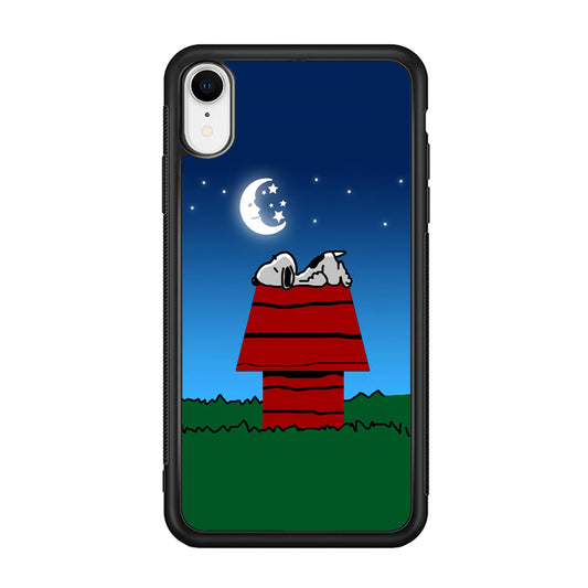 Snoopy Sleeps at Night iPhone XR Case