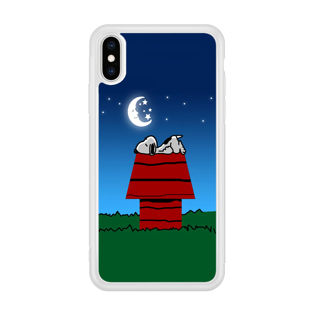 Snoopy Sleeps at Night iPhone Xs Case
