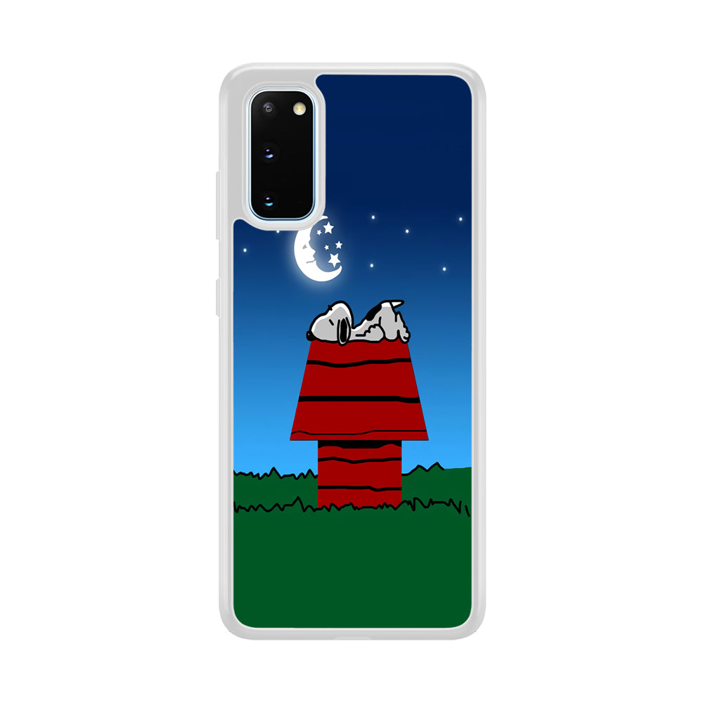 Snoopy Sleeps at Night Samsung Galaxy S20 Case